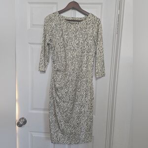 J. McLaughlin Zebra Print Long Sleeve Dress